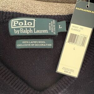 Polo Ralph Lauren Wool Rwgular fit V-neck sweater